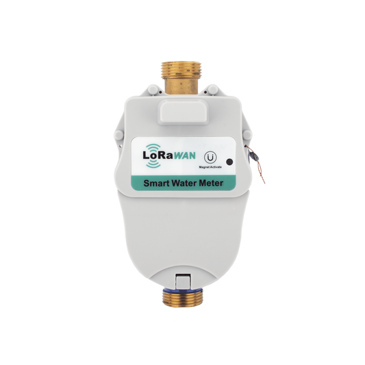 FLUJOMETRO DE AGUA  LORAWAN® PARA TUBERIA DE 3/4 PULGADA CON VALVULA DE CORTE DE FLUJO
