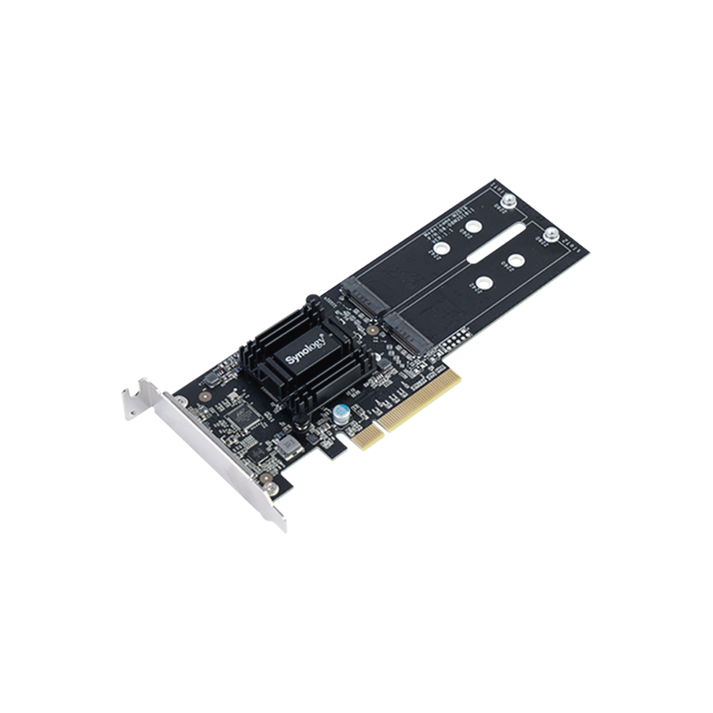 Tarjeta de Expansión M2D18 | PCIe 2.0 x8 | Compatible con NVMe y SATA SSD | 2 Ranuras M-key | Perfil Bajo y Altura Completa | Garantía de 3 Años.