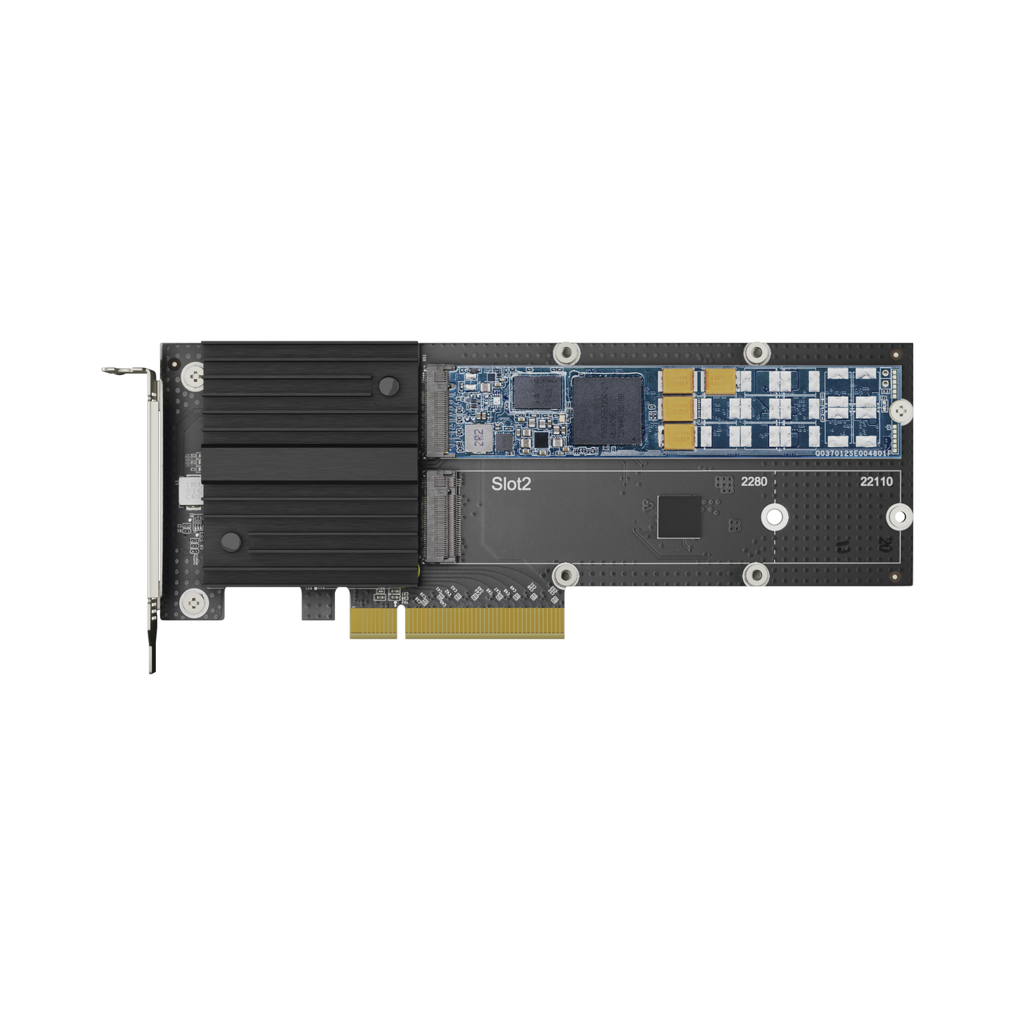 Adaptador SSD M.2 | PCIe 3.0 x8 | NVMe | Compatible con M.2 22110 y 2280 | 2 Ranuras M-Key | Perfil Bajo y Altura Completa | Garantía de 5 Años.