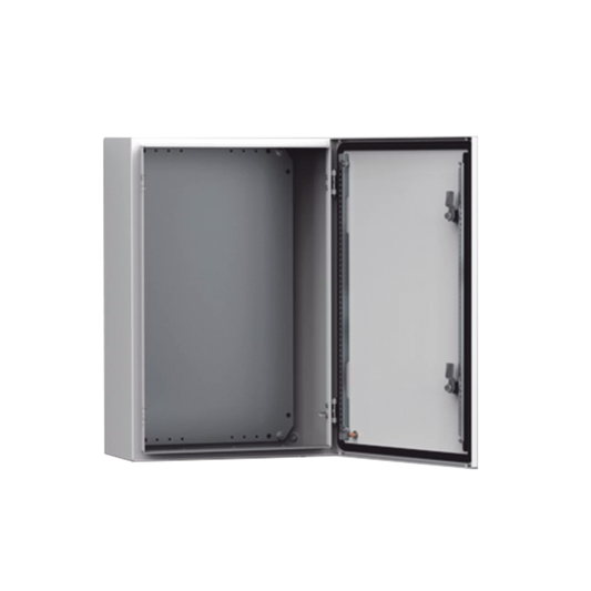 Gabinete de Uso Exterior NEMA 4/12/13; IP66; IK10, 600 x 600 x 400 mm, De Acero, Color Gris Claro
