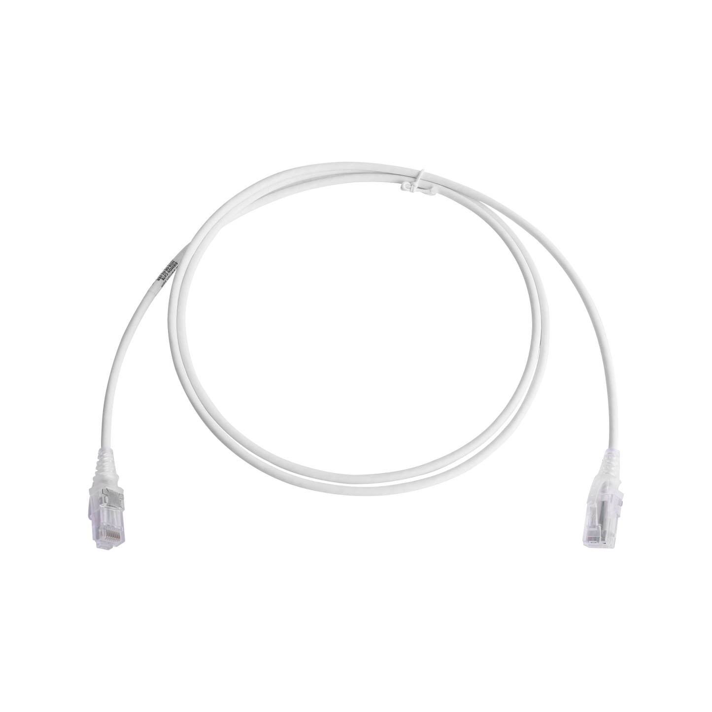 Patch Cord MC6 Modular Cat6 UTP, CM/LS0H, 5ft, Color Blanco, Diámetro Reducido (28AWG), Versión Bulk (Sin Empaque Individual)