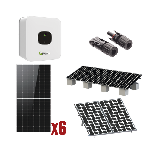 Kit Solar Interconexion  / 3kW  220Vca / Inversor GROWATT/ Montaje Incluido