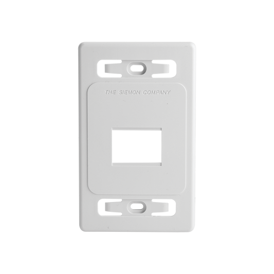 Placa de pared modular MAX, de 2 salidas, color blanco, version bulk (Sin Empaque Individual)