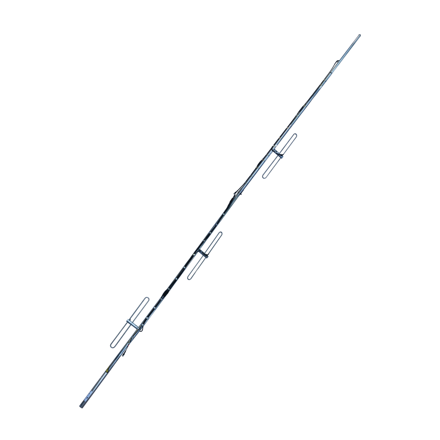 Antena base de 4 dipolos. Rango de frecuencia de 144 - 160 MHz y ganancia de 6/9 dBi omnidireccional/direccional.