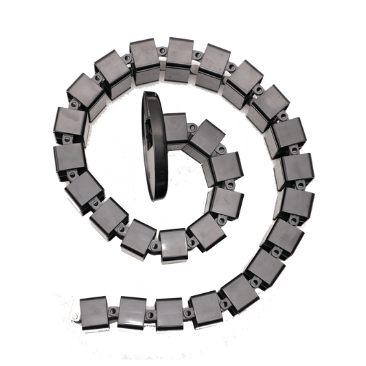 Portacable de tipo Cadena para Escritorio / Organizador de Cables Vertical Articulado / 1200mm de Longitud / Evita que los Cables se Enreden o Tensen al momento de Elevar la Altura