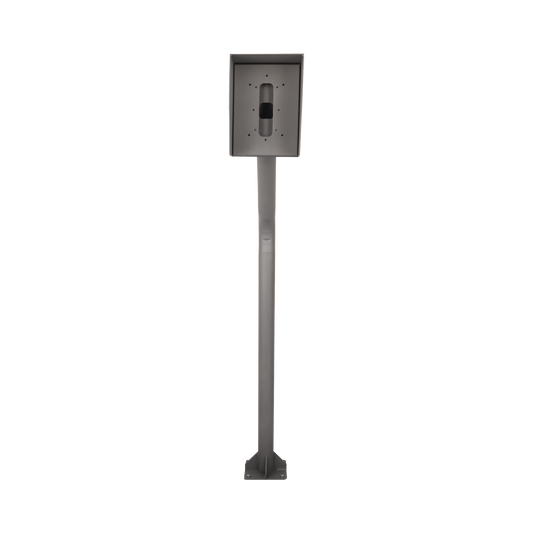 Poste y Cubierta industrial para montaje de Porteros IP Fanvil y Grandstream, altura de 1.2 metros, pintura electrostática color gris.