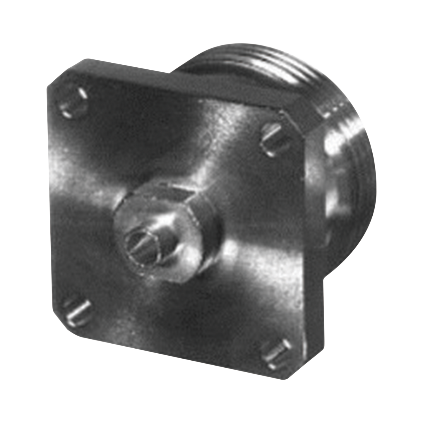 Conector 7-16 DIN Hembra para Chasis y Montaje en Cable Semi-Rígido de 1/4", Plata/ Plata/ Teflón.