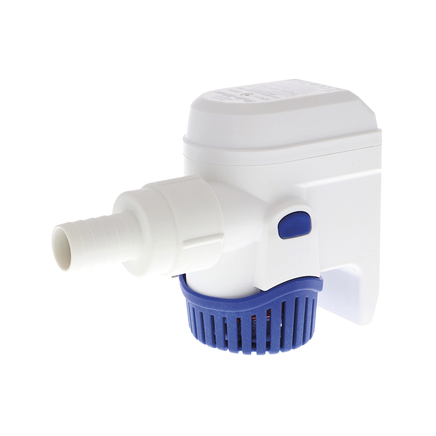 Bomba sumergible de achique automatizada de 800 galones por hora, para conexión de 24 Volts de corriente directa.