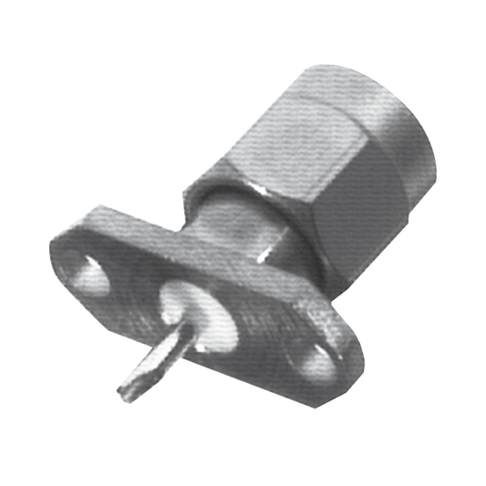 Conector SMA Macho de 2 Perforaciones, Montaje en Panel con Terminal Soldable, Níquel/ Oro/ Teflón.â??