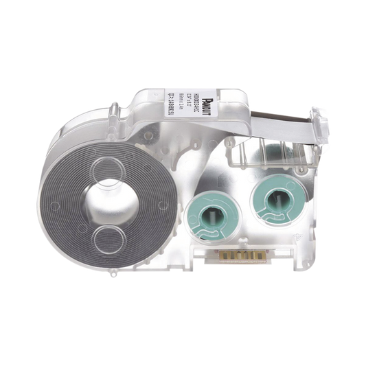 Casete de 225 Etiquetas Autolaminadas de 12.7 x 31.8 mm, para Cables de 3 a 7.1 mm de Diámetro, Área de Impresión Color Blanco