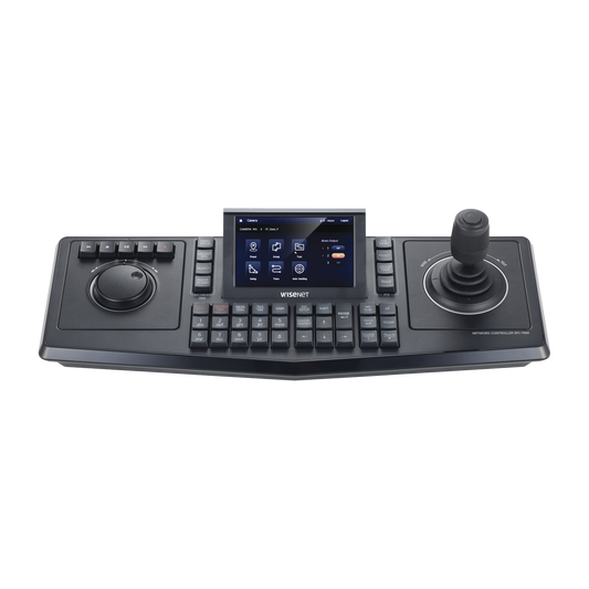 Controlador de domos PTZ y Camaras IP Wisenet, con pantalla LCD touch screen de 5"
