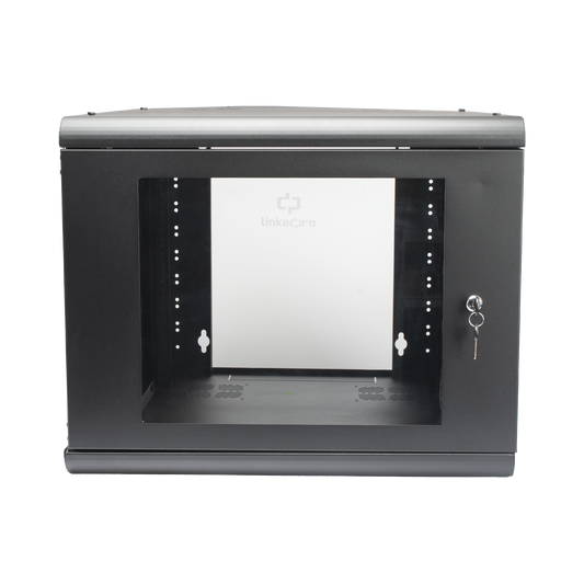 Gabinete de Pared 9U de 635 mm de Profundidad, Rack de 19 in en Acero Reforzado: Compacto y Resistente para Soluciones Profesionales