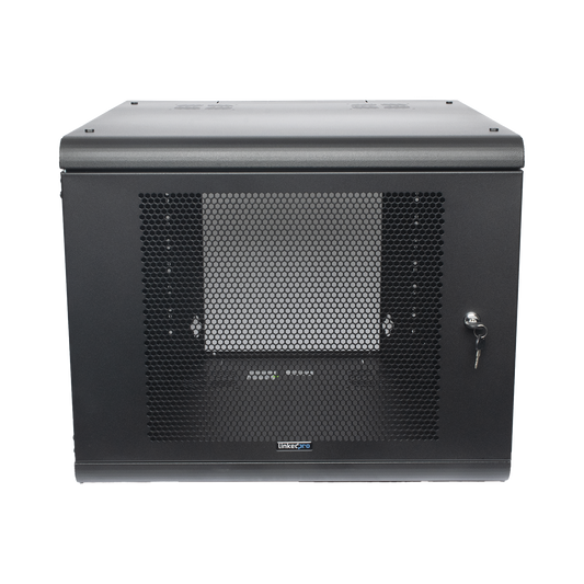 Gabinete de Pared con Puerta Perforada, 635mm de Profundidad, 9U Rack de 19 in, Acero Reforzado