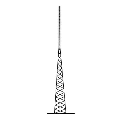 Torre Autosoportada Tubular ROHN de 39 metros Linea SSV HEAVY DUTY.