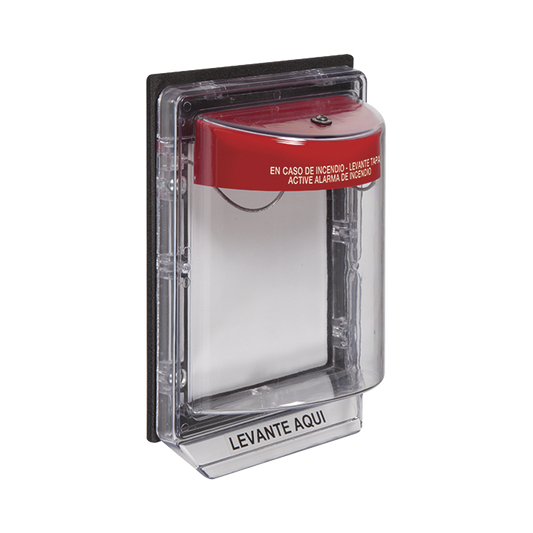 Cubierta Protectora Serie Stopper II® De Policarbonato, Con Alarma, Montaje en Superficie, Interior/Exterior, Etiqueta en Español