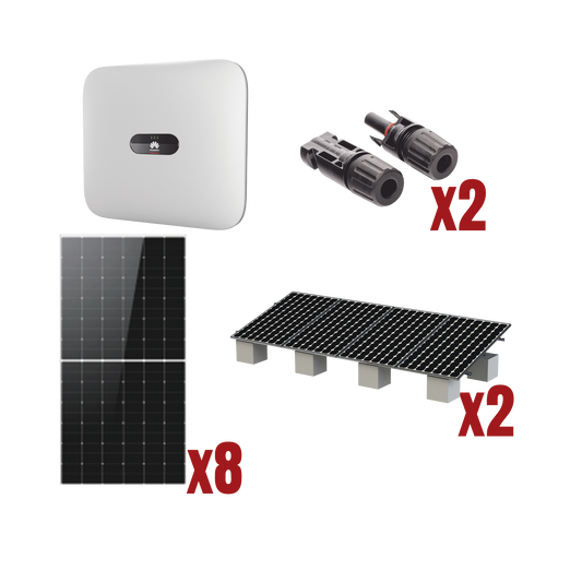 Kit Solar Interconexion  / 4 kW  220Vca / Inversor HUAWEI/ Montaje Incluido
