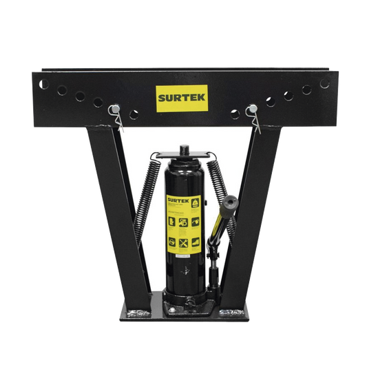 Doblatubos hidráulico de 1/2" a 2" incluye dados con medidas, capacidad 12 toneladas.