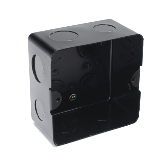 Caja de registro de acero galvanizado, 10x10 cm, Color Negro (11000-00000)