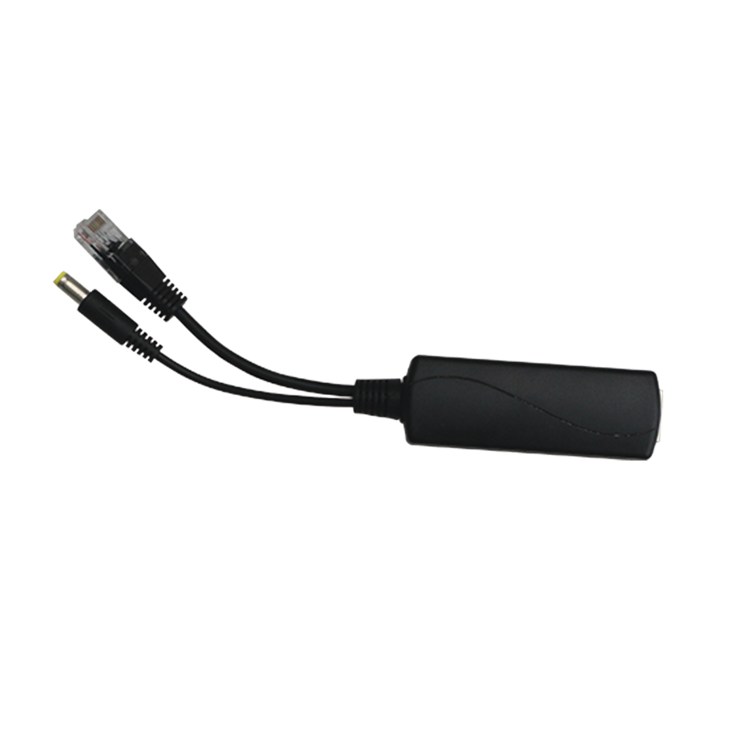 Splitter PoE IN 802.3 af/at / Se Puede Energizar Hasta con 30W / Salida de 12 Vcc 1A (12W) / Instalación es Escritorio (superficie plana) / Idea para cámas IP SIN PoE (CCTV)