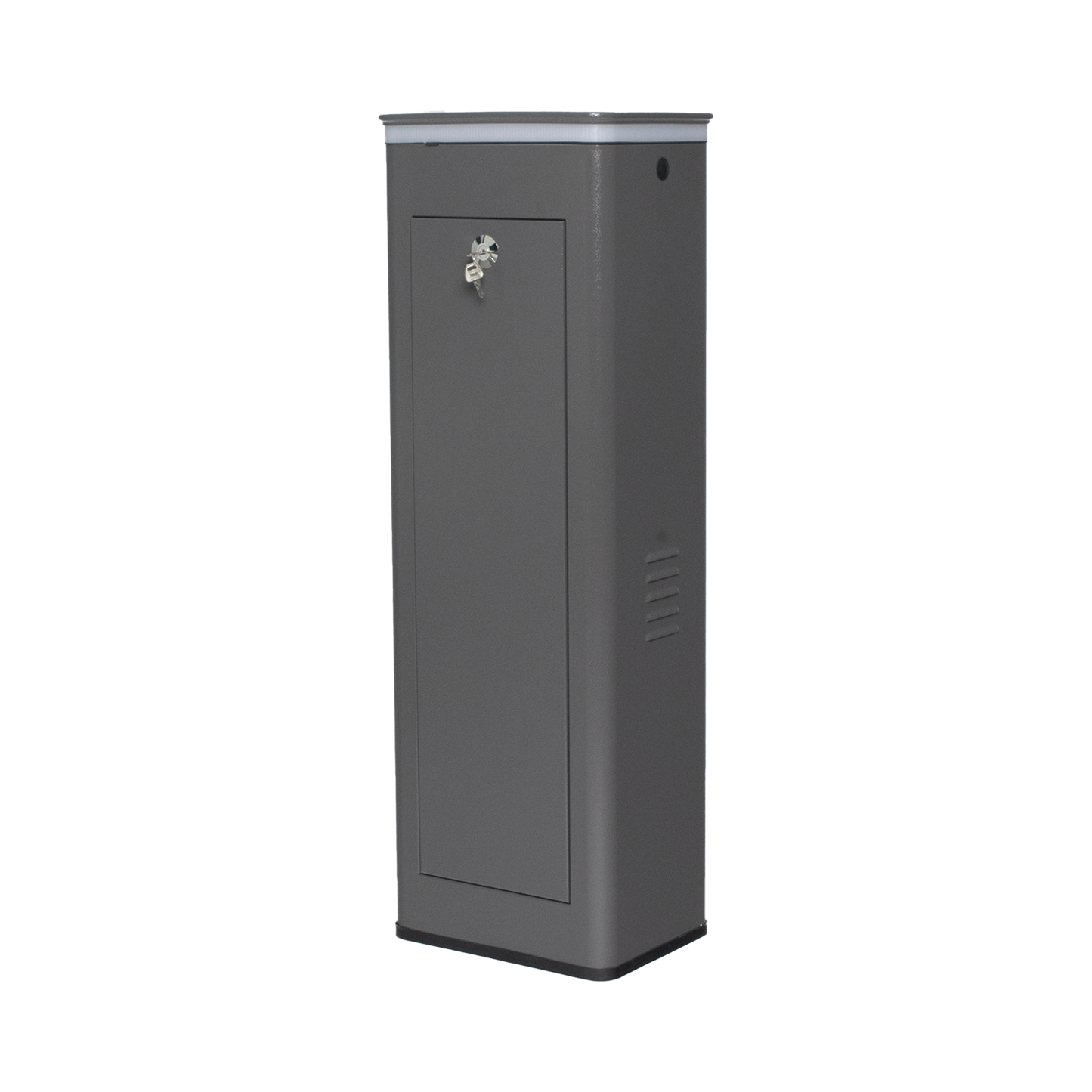 Barrera Vehicular Derecha / Soporta Brazo ARTICULADO de Hasta 4 Metros / Final de Carrera Ajustable Por Programación / Tiempo de Apertura de 3 Segundos / Con Corona Semaforizada