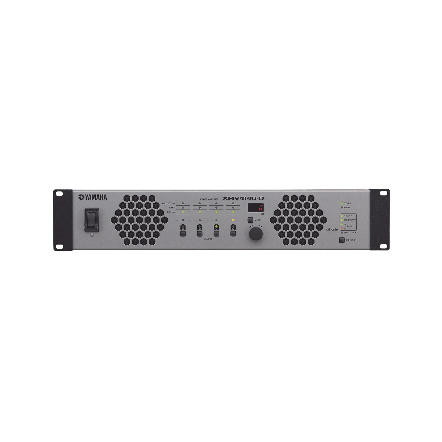 Amplificador de Audio Multicanal con Conexión Análoga | DANTE | 4 Canales, 140W | 8 OHMS | 70/100V