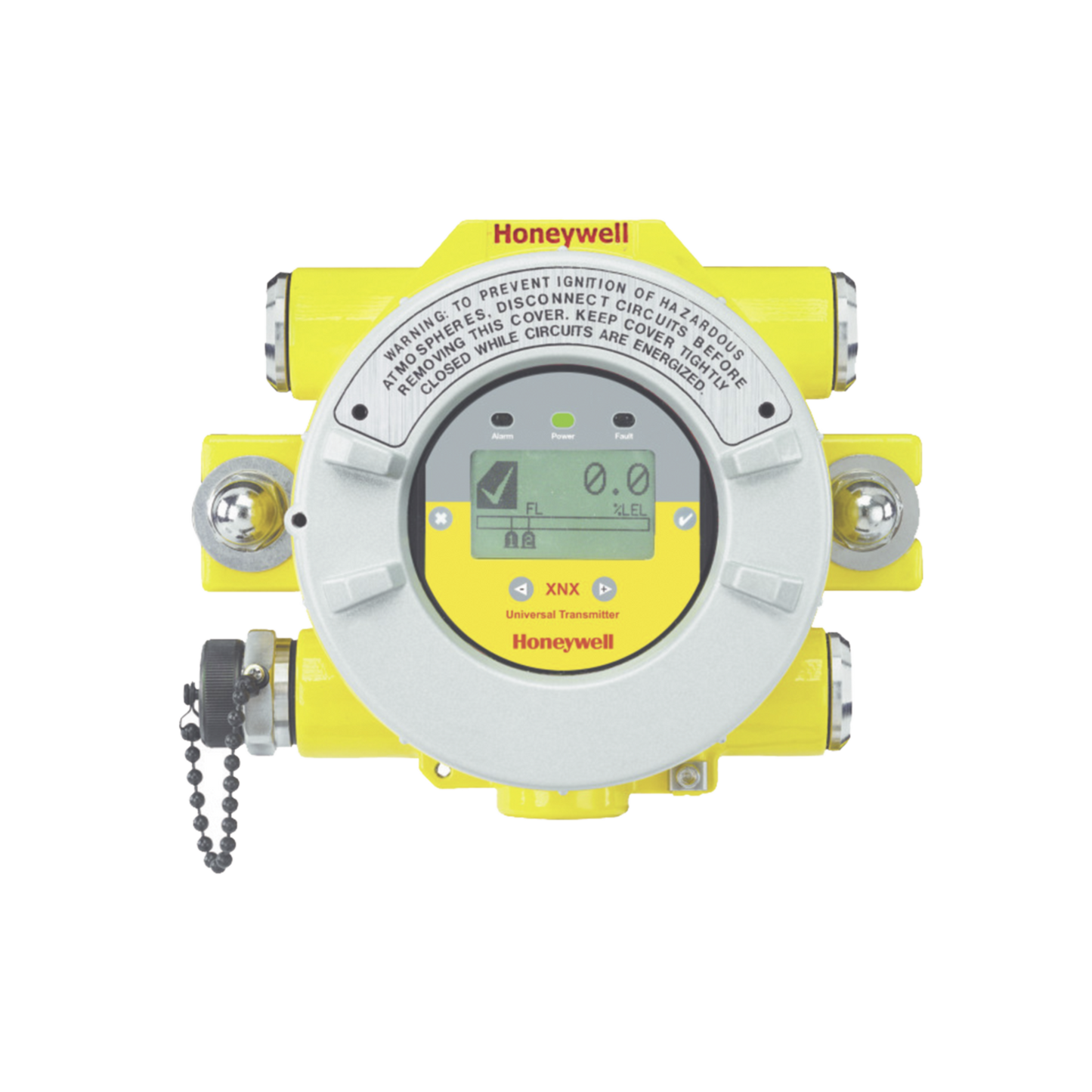Transmisor Universal, HART® sobre salida 4-20 mA, Con 3 Relays Falla/Alarma, Certificación UL/CSA, 4 Entradas NPT de ¾”, Carcasa De Aluminio, Con Sensor (MPD) De Perla Catalítica 0-100% LEL
