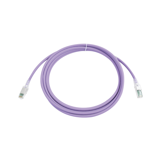 Patch Cord Z-MAX Cat6A S/FTP, CM/LS0H, 10ft, Color Violeta, Versión Bulk
