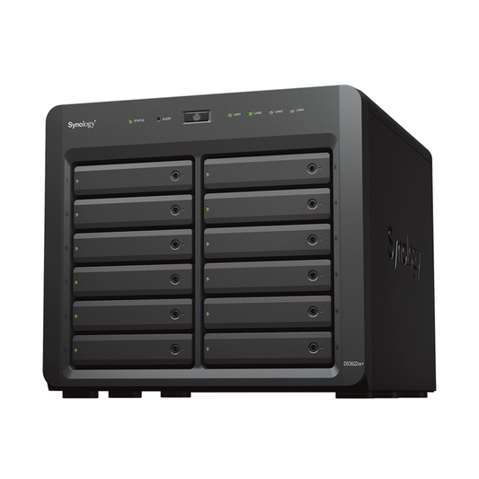 Servidor NAS Synology DiskStation DS3622xs+ | 12 Bahías | Intel Xeon 6 Núcleos | 16 GB DDR4 ECC | 10GbE RJ-45 | Expansión Hasta 36 Bahías | RAID F1, 0, 1, 5, 6, 10 | Caché NVMe SSD .