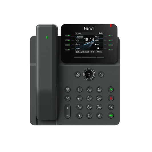 Telefono IP Handset Inalámbrico, 12 Líneas SIP, Conferencia 6 Vias, Puertos Gigabit, PoE, Pantalla 2.8