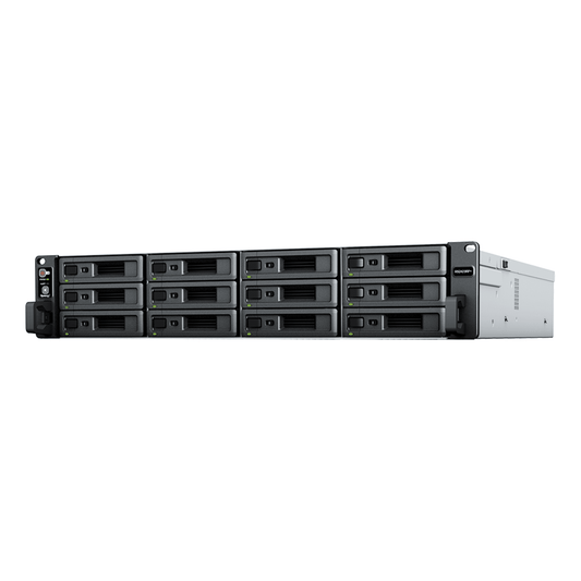 Servidor de Almacenamiento RackStation RS2423RP+ | 12 Bahías | 2U | Hasta 432 TB | Conectividad 10GbE | RAID Soportado | Fuentes de Alimentación Duales | Intercambio en Caliente | Compatibilidad con VMware y Hyper-V.