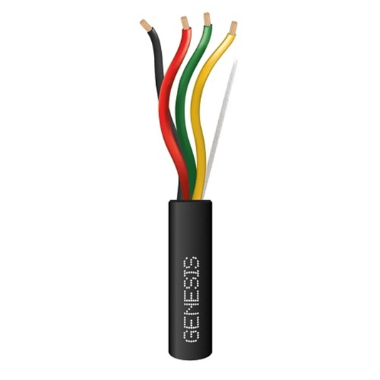 Carrete de Cable de 305m / 4 x 16 AWG / Cable DIRECT BURIAL / Color Negro / Para uso en Intemperie / Uso en Aplicaciones en Sistemas de Detección de Incendio y Sistemas de Evacuación