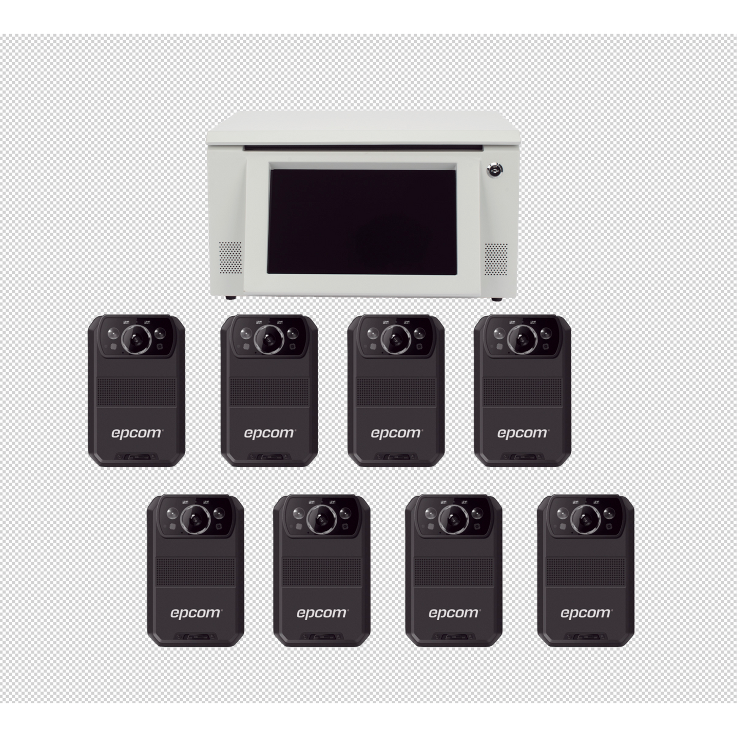 Kit de descarga simultanea para Bodycam | Estación de descarga XMRA8R3 | 8 X Bodycam  XMRR3