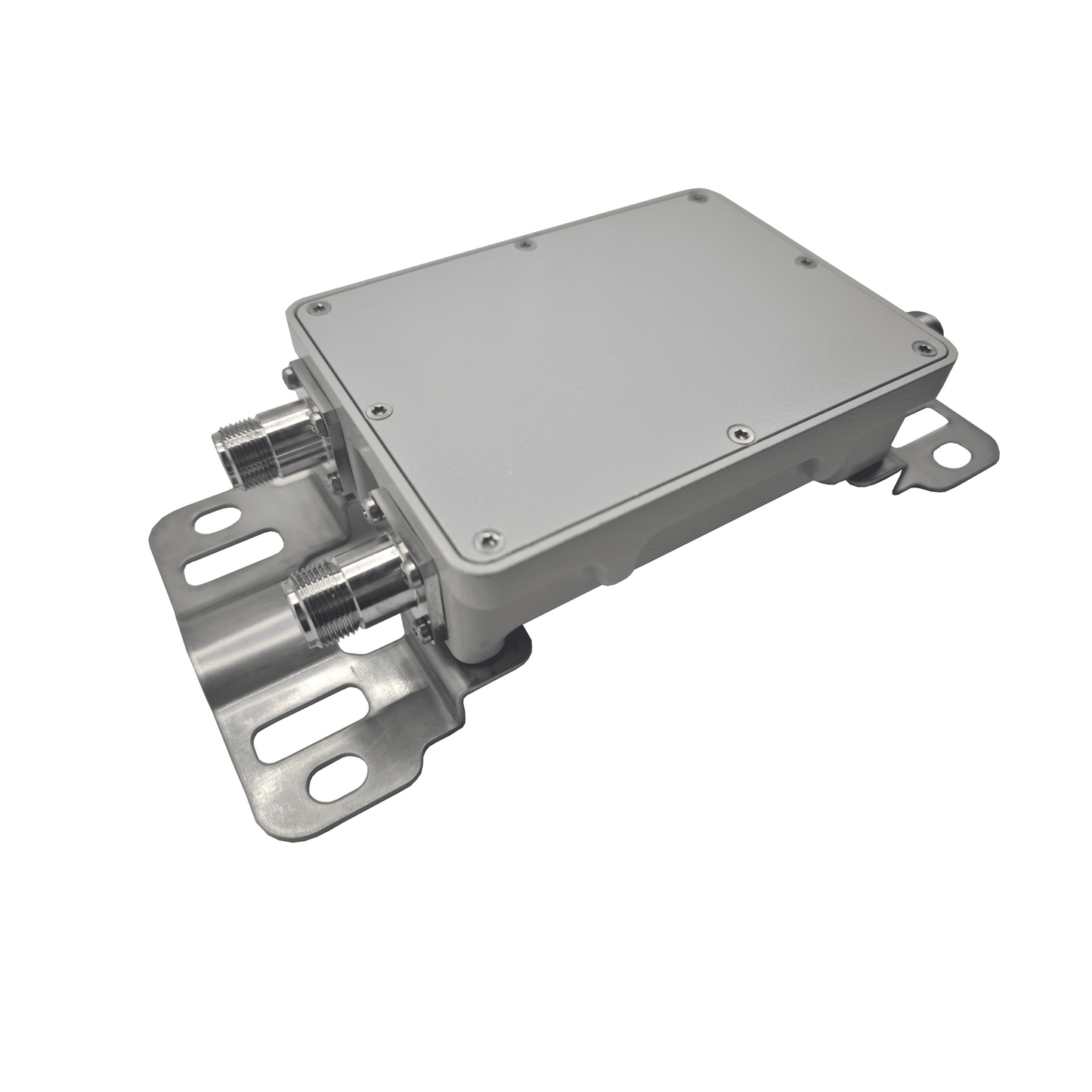 Combinador de Bandas de Dos Vías EP-COMB-2B / Rango de Frecuencia 698-960 MHz y 1710-2700 MHz / Bajo PIM / Alta Rechazo Fuera de Banda / Potencia Continua 300 W / Pico 800 W / Conectores N Hembra / IP40