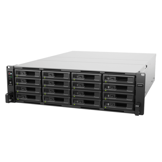 Servidor de Almacenamiento RackStation RS2825RP+ | 16 Bahías | 3U | Hasta 560 TB | Rendimiento 3,519/1,790 MB/s | Fuentes de Alimentación Duales | Expansión PCIe | Compatible con Virtualización y Vigilancia.