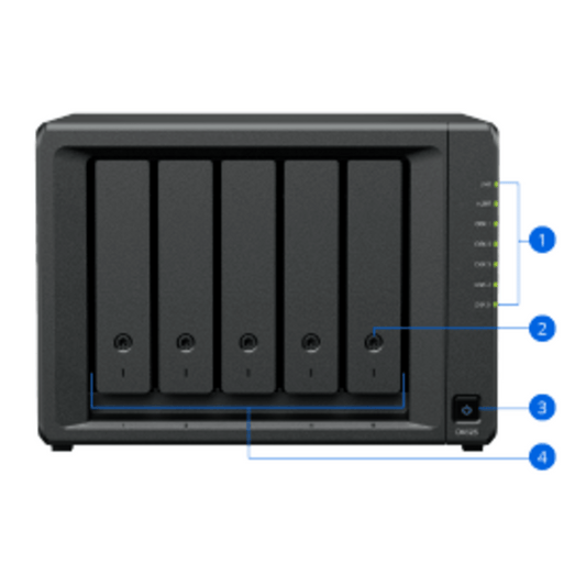 Unidad de Expansión DX525 | 5 Bahías para Unidades 3.5" y 2.5" | Intercambio en Caliente | Compatible con Synology DiskStation.