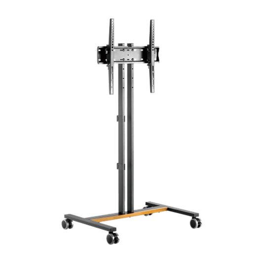 Soporte Móvil para Pantalla | Compatibilidad VESA 200x200 hasta  600x400 / Ruedas con Frenos / Ajuste de Altura y Ángulo / Soporte para TV de hasta 55 Pulgadas / Capacidad de Peso 35 kg
