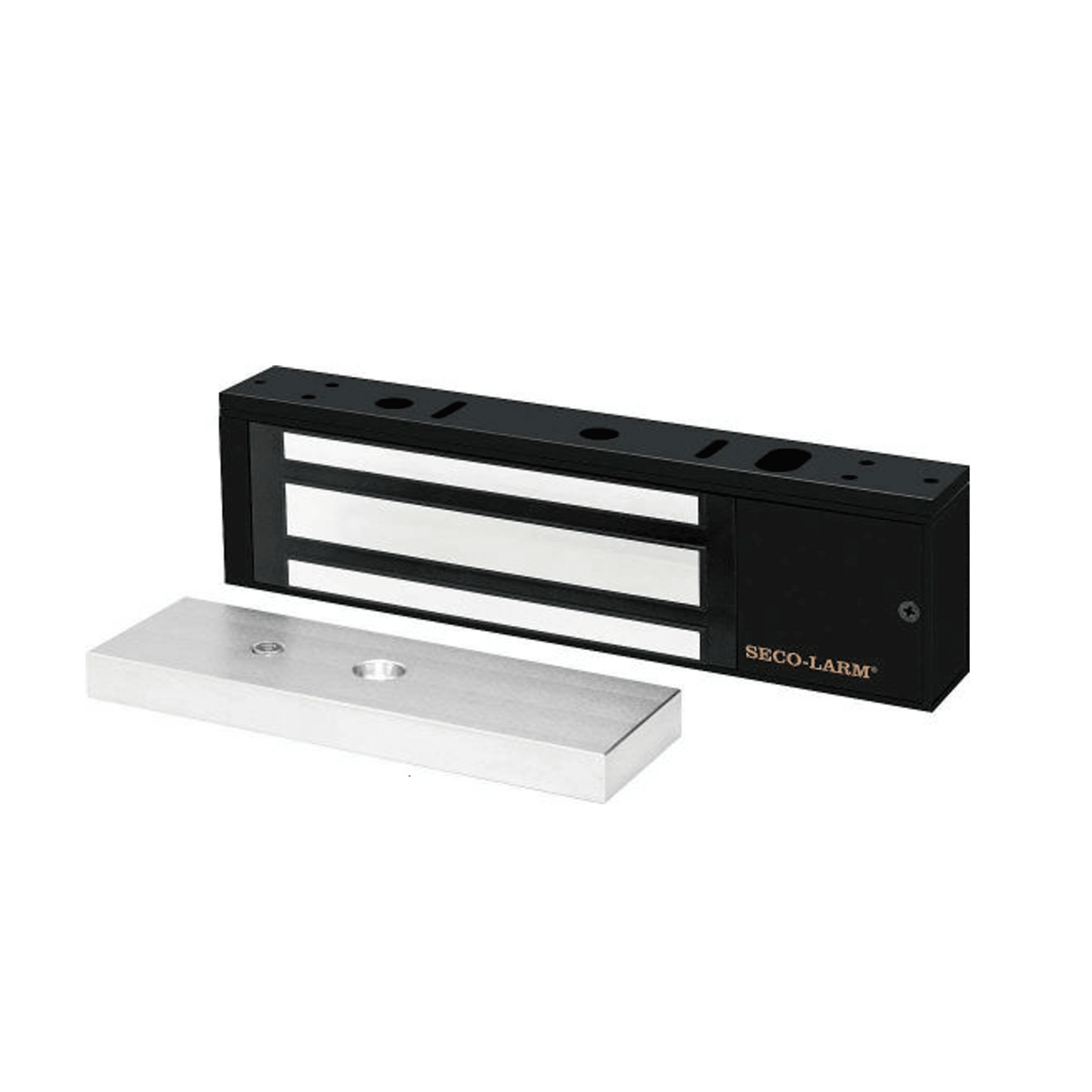 Chapa Magnética 1200 Lbs / En Color Negro / Con Sensor De Adherencia / Led De Estatus / Alimentación 12/24 Vdc Ajustable / Libre de Magnetismo Residual