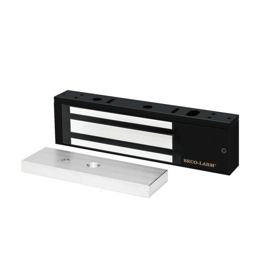 Chapa Magnética 1200 Lbs / En Color Negro / Con Sensor De Adherencia / Led De Estatus / Alimentación 12/24 Vdc Ajustable / Libre de Magnetismo Residual